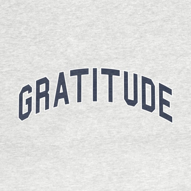 Gratitude (navy) by BeeHappyTees